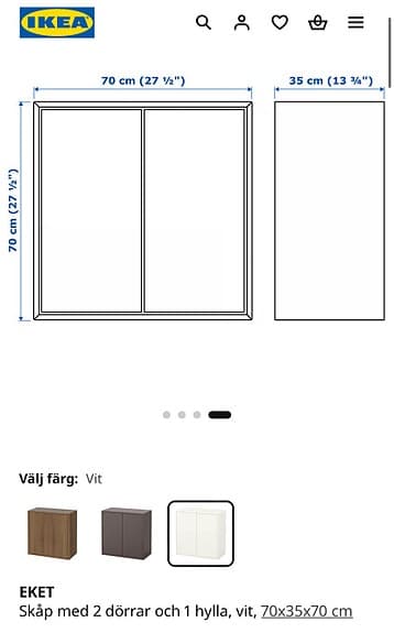 Vit Eket skåp från Ikea
