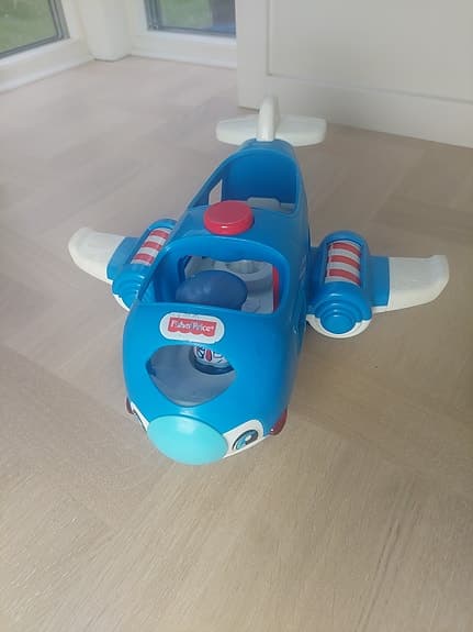 Fisher-Price leksaksbuss och flygplan