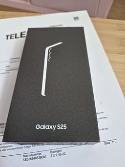 Samsung Galaxy S25 256GB Navy Blue, Helt ny & obruten förpackning.