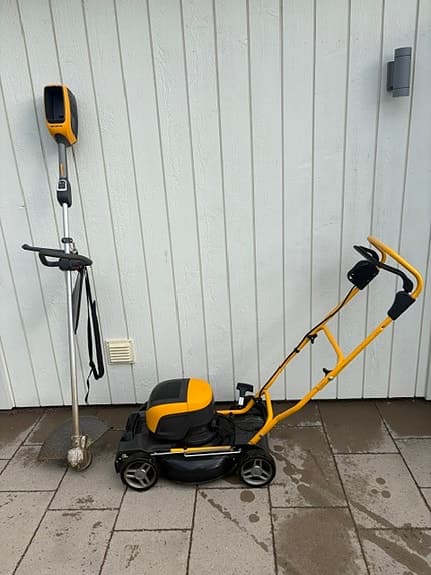 Stiga gräsklippare och röjsåg samma batteri