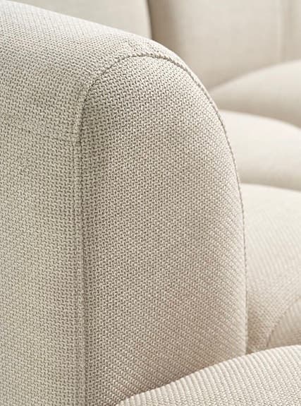 Schäslongsoffa Allese vänster bege tyg