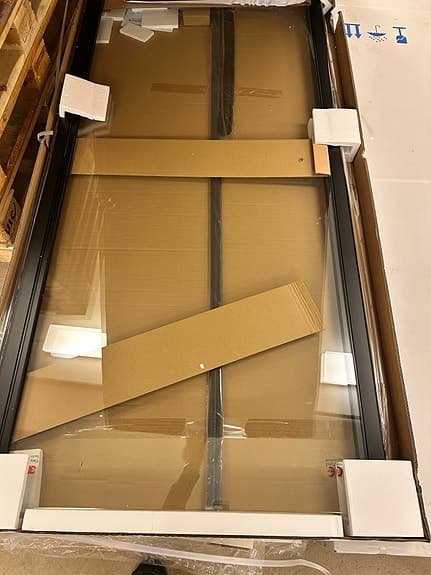 Alterna Lusso Black duschhörn 90x90 klart glas