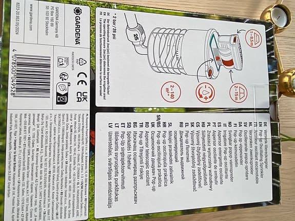 Gardena Pop-up Rektangulärspridare OS 140