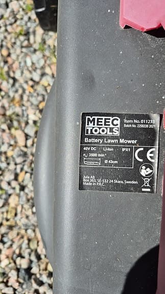 Meec Tools batterigräsklippare 40V