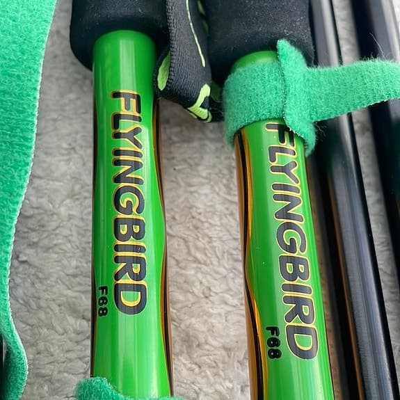 Flyingbird vandringsstavar hopfällbara gröna