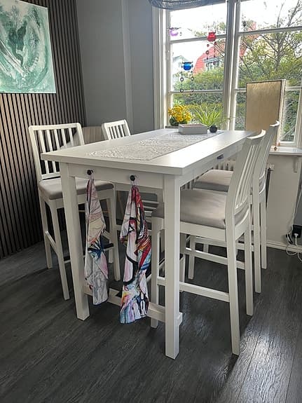 NORDVIKEN Barbord matbord högt bord med stolar ikea
