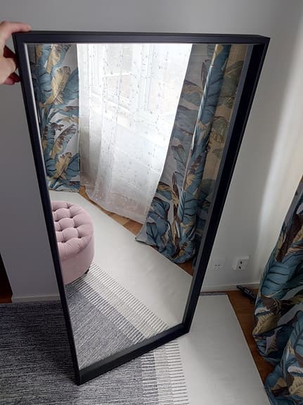 IKEA NISSEDAL spegel 65×150 cm – svart, fint skick