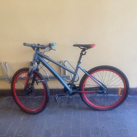 Snygg Nishiki mountainbike 17" S-M Kvinna röd/grå