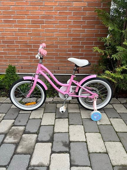 Rosa barncykel - 18 tum