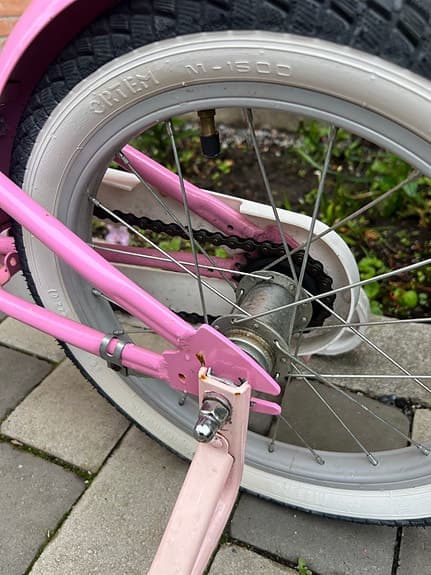Rosa barncykel - 18 tum