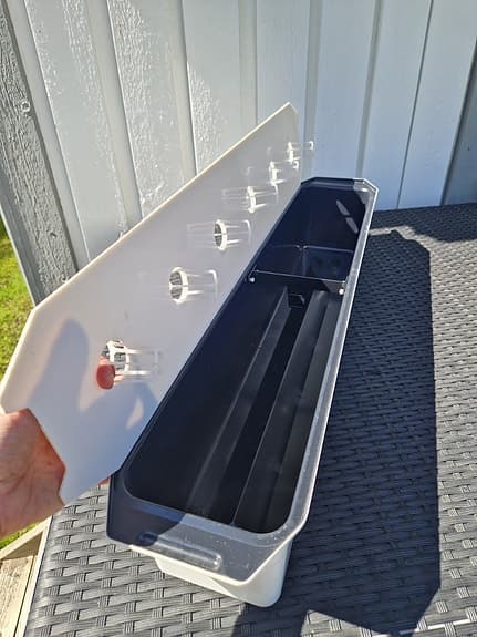 Hydroponisk odlingslåda för fönsterbräda vit