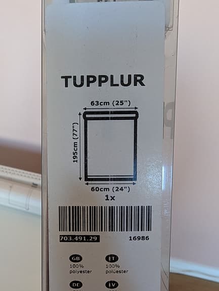 IKEA TUPPLUR Mörkläggningsgardiner
