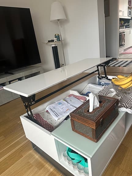 IKEA soffbord med lyftskiva vit