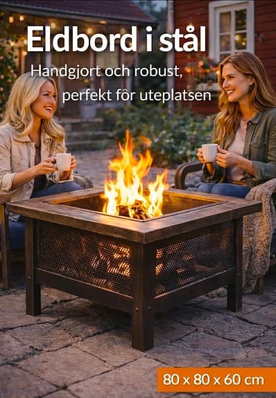 Handgjort eldbord i stål