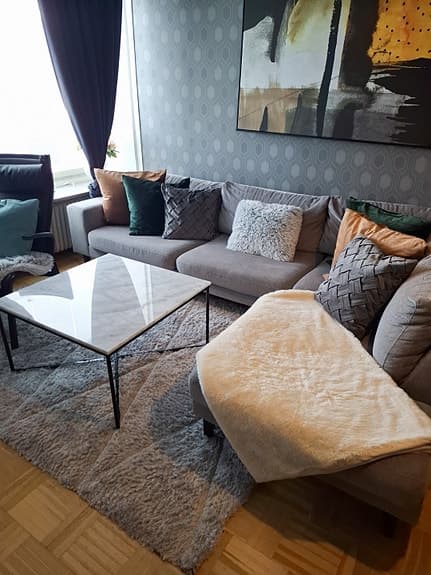 Soffa / hörnsoffa grå