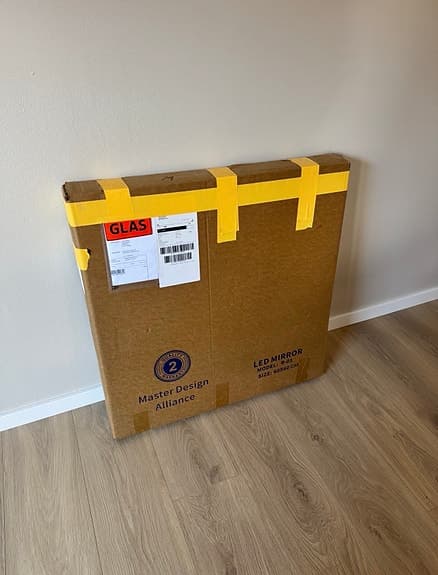 Runt badrumsspegel med belysning 60cm
