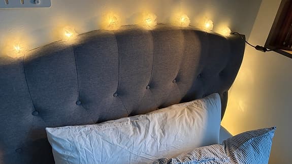Grå sänggavel 120 cm