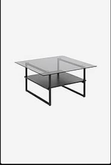 Soffbord i mörkt glas