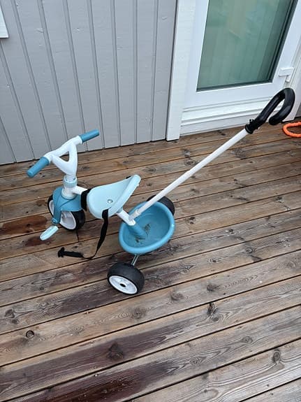 trehjuling barncykel 12" blå