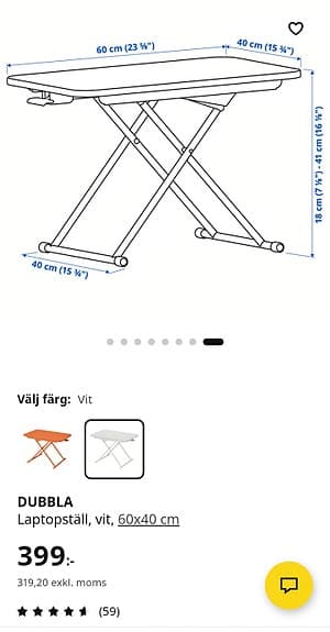 Dubbla Höj och sänkbart laptopbord