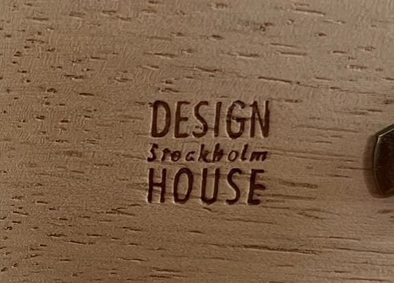 Design House Stockholm ljusstake i trä med ljus