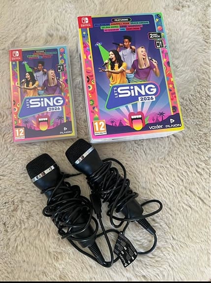 Nintendo Switch Let’s Sing spel med mikrofoner