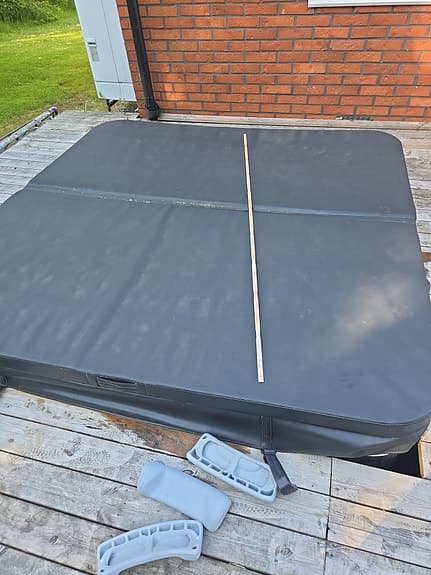 Spabad jacuzzi fyrkantig vit/grå