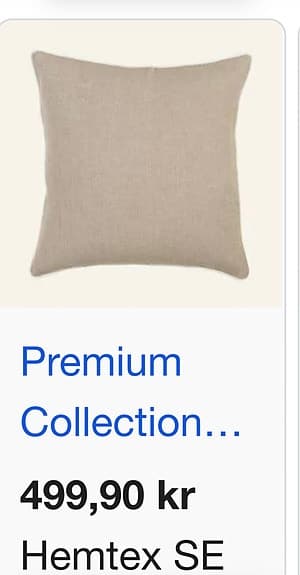 Fina beige kuddfodral från hemtex i nyskick