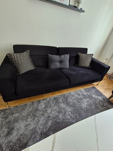 Svart soffgrupp svart