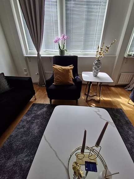 Svart soffgrupp svart
