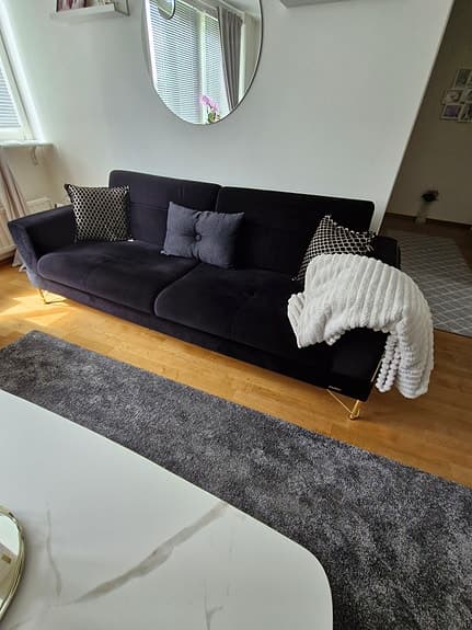 Svart soffgrupp svart