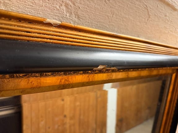 Spegel Guld Svart 147cm x 88cm