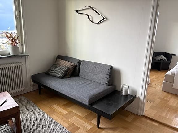 Haldor Vik & Ingmar Relling, soffa/dagbädd, 'Svane', Ekornes, Norge, 1950-60-tal