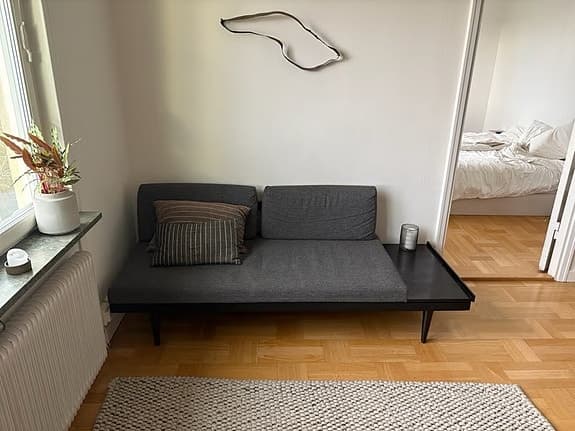 Haldor Vik & Ingmar Relling, soffa/dagbädd, 'Svane', Ekornes, Norge, 1950-60-tal