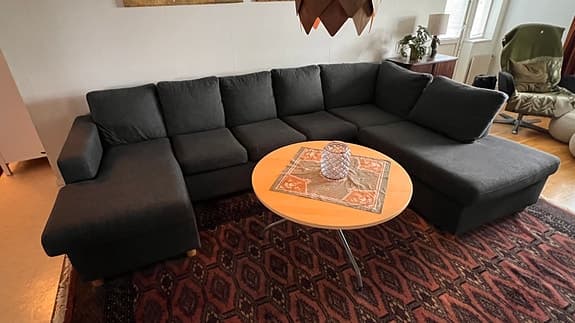 Soffa med Divan och Schäslong