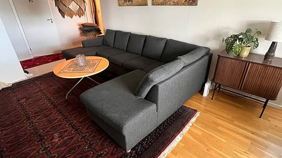 Soffa med Divan och Schäslong