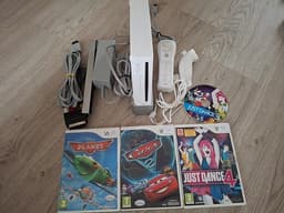 Nintendo Wii spelkonsol vit med spel