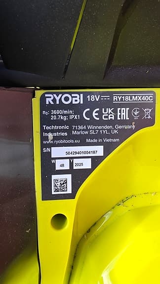 Ryobi RY18LMX40C gräsklippare 18V 40 cm