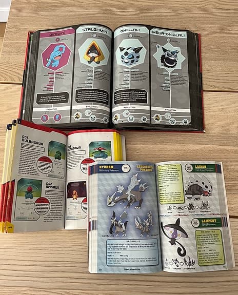 Pokémon böcker, bla Den stora handboken och Pokémon go