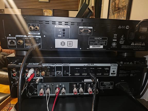 Denon receiver DRA-800H+Denon blue ray DBT-3313UD