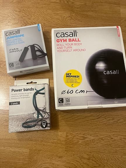 Casall gymball 60 + Hopprep + Powerband helt nya
