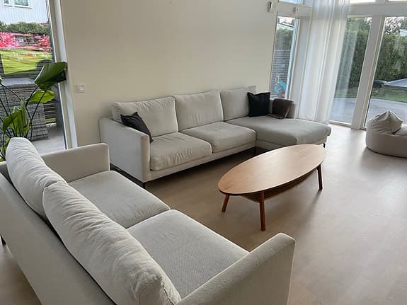 Impression soffor 3 sits + 4 sits inkl divan.