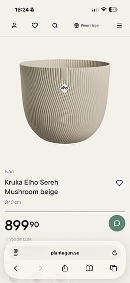 Elho Sereh kruka 40/47 cm mushroom beige