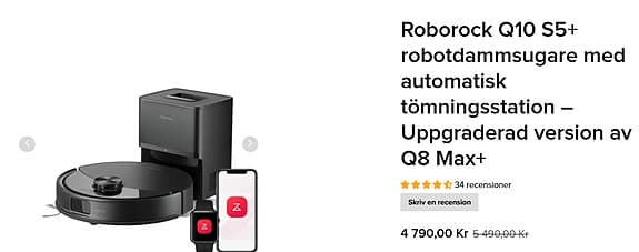 Roborock Q10 robotdammsugare med automatisk tömning