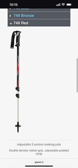 Vandringsstavar - Gipron Trekking 749 (NYPRIS 1000KR)