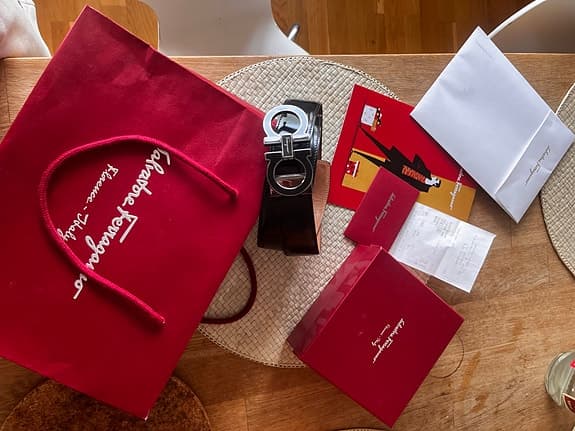Salvatore Ferragamo skärp svart man