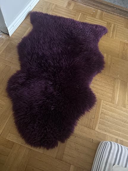 Fäll lila fluffig matta