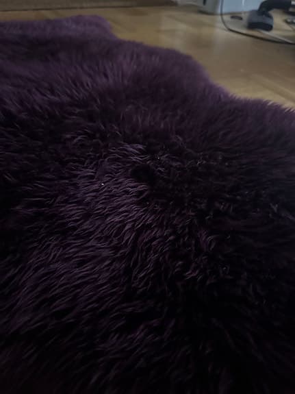 Fäll lila fluffig matta