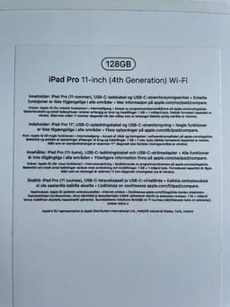 Apple iPad Pro surfplatta 11" 128 GB grå inkl penna