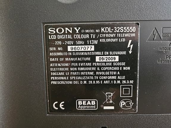 Sony KDL-32S5550 LCD-TV 32 tum svart FullHD